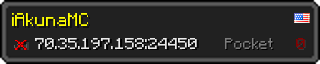 Userbar 320x64 in minecraft style for 70.35.197.158:24450