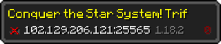 Userbar 320x64 in Minecraft-Stil für den Server 102.129.206.121:25565