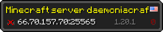 Userbar 320x64 in minecraft style for 66.70.157.70:25565