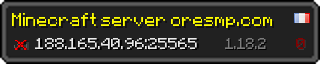 Userbar 320x64 in minecraft style for 188.165.40.96:25565