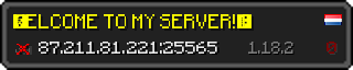 Userbar 320x64 in Minecraft-Stil für den Server 87.211.81.221:25565