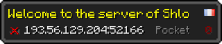 Userbar 320x64 in minecraft style for 193.56.129.204:52166