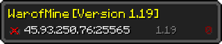 Userbar 320x64 in Minecraft-Stil für den Server 45.93.250.76:25565