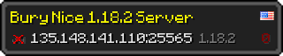 Userbar 320x64 in minecraft style for 135.148.141.110:25565