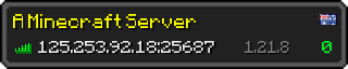 Userbar 320x64 in minecraft style for 125.253.92.18:25687