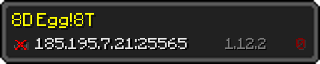 Userbar 320x64 in Minecraft-Stil für den Server 185.195.7.21:25565