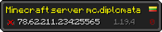 Userbar 320x64 in minecraft style for 78.62.211.234:25565