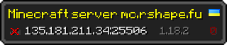 Userbar 320x64 in minecraft style for 135.181.211.34:25506