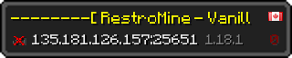 Userbar 320x64 in Minecraft-Stil für den Server 135.181.126.157:25651