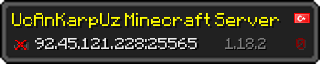 Userbar 320x64 in Minecraft-Stil für den Server 92.45.121.228:25565