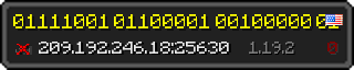 Userbar 320x64 in Minecraft-Stil für den Server 209.192.246.18:25630