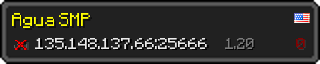 Userbar 320x64 in Minecraft-Stil für den Server 135.148.137.66:25666