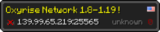 Userbar 320x64 in Minecraft-Stil für den Server 139.99.65.219:25565