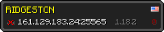 Userbar 320x64 in Minecraft-Stil für den Server 161.129.183.24:25565