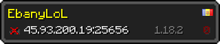 Userbar 320x64 in minecraft style for 45.93.200.19:25656