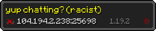 Userbar 320x64 in Minecraft-Stil für den Server 104.194.2.238:25698