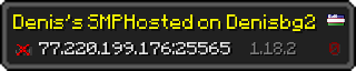 Userbar 320x64 in minecraft style for 77.220.199.176:25565