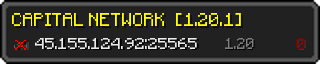 Userbar 320x64 in Minecraft-Stil für den Server 45.155.124.92:25565