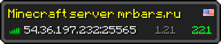 Userbar 320x64 in minecraft style for 54.36.197.232:25565