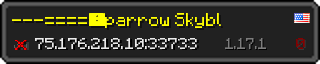 Userbar 320x64 in Minecraft-Stil für den Server 75.176.218.10:33733