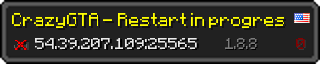 Userbar 320x64 in Minecraft-Stil für den Server 54.39.207.109:25565