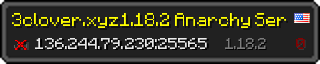 Userbar 320x64 in Minecraft-Stil für den Server 136.244.79.230:25565