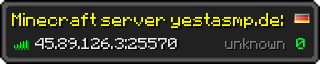 Userbar 320x64 in Minecraft-Stil für den Server 45.89.126.3:25570