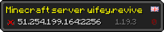 Userbar 320x64 in minecraft style for 51.254.199.164:2256