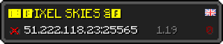 Userbar 320x64 in minecraft style for 51.222.118.23:25565