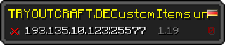 Userbar 320x64 in minecraft style for 193.135.10.123:25577