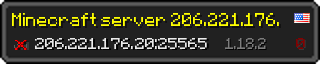 Userbar 320x64 in Minecraft-Stil für den Server 206.221.176.20:25565