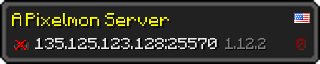 Userbar 320x64 in Minecraft-Stil für den Server 135.125.123.128:25570