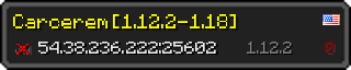 Userbar 320x64 in Minecraft-Stil für den Server 54.38.236.222:25602