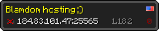 Userbar 320x64 in Minecraft-Stil für den Server 184.83.101.47:25565