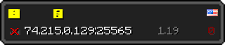 Userbar 320x64 in Minecraft-Stil für den Server 74.215.0.129:25565