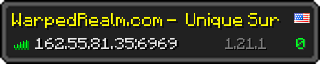 Userbar 320x64 in Minecraft-Stil für den Server 162.55.81.35:6969