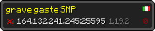 Userbar 320x64 in minecraft style for 164.132.241.245:25595