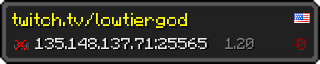 Userbar 320x64 in Minecraft-Stil für den Server 135.148.137.71:25565