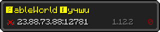 Userbar 320x64 in minecraft style for 23.88.73.88:12781