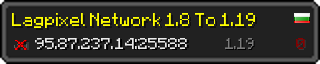 Userbar 320x64 in minecraft style for 95.87.237.14:25588