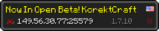 Userbar 320x64 in Minecraft-Stil für den Server 149.56.30.77:25579