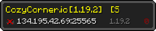 Userbar 320x64 in minecraft style for 134.195.42.69:25565