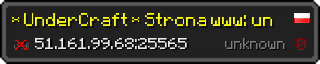 Userbar 320x64 in Minecraft-Stil für den Server 51.161.99.68:25565