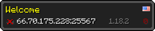 Userbar 320x64 in minecraft style for 66.70.175.228:25567