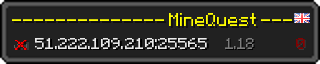 Userbar 320x64 in Minecraft-Stil für den Server 51.222.109.210:25565