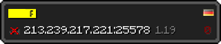 Userbar 320x64 in Minecraft-Stil für den Server 213.239.217.221:25578