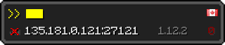 Userbar 320x64 in minecraft style for 135.181.0.121:27121