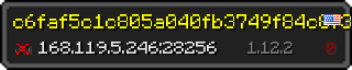 Userbar 320x64 in minecraft style for 168.119.5.246:28256