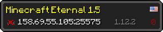 Userbar 320x64 in minecraft style for 158.69.55.105:25575