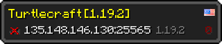 Userbar 320x64 in minecraft style for 135.148.146.130:25565